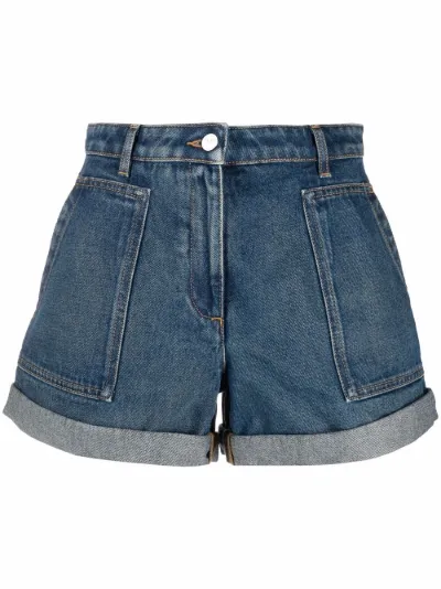 mid rise jean shorts