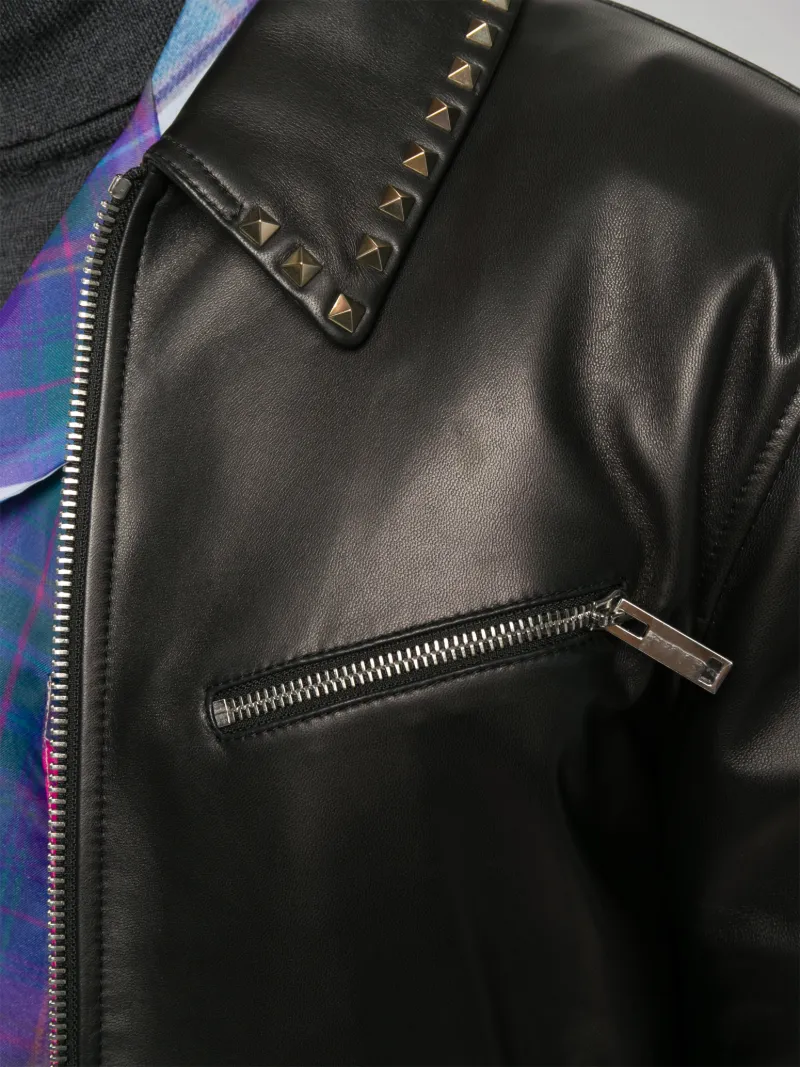 valentino rockstud leather jacket
