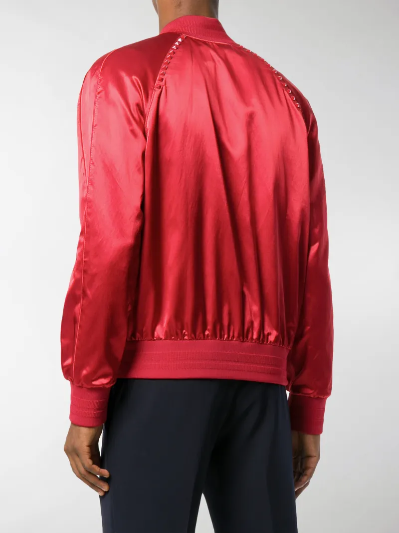 valentino rockstud bomber jacket