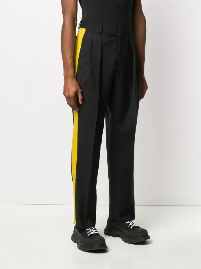 yellow side stripe trousers