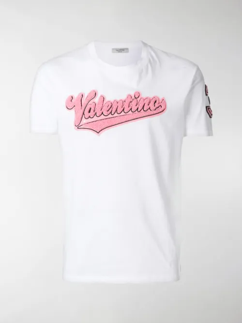 Valentino - T-shirt con logo applicato