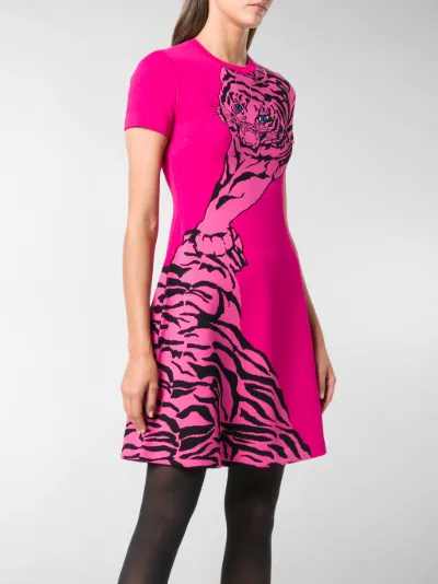 pink tiger print dress