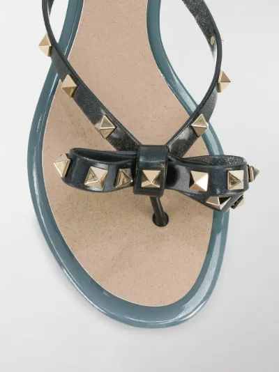 valentino garavani rockstud bow flip flops