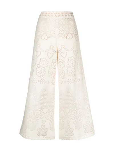 wide-leg lace trousers | Valentino 