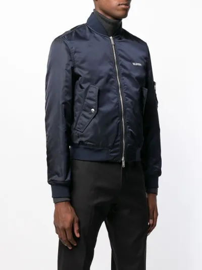 Valentino zipped bomber jacket blue | MODES