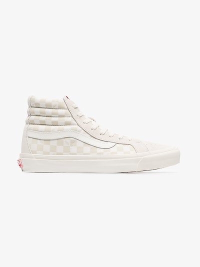 tan checkered vans womens