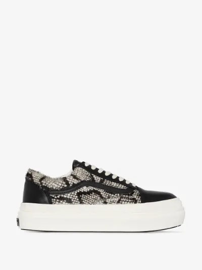 white snake print vans