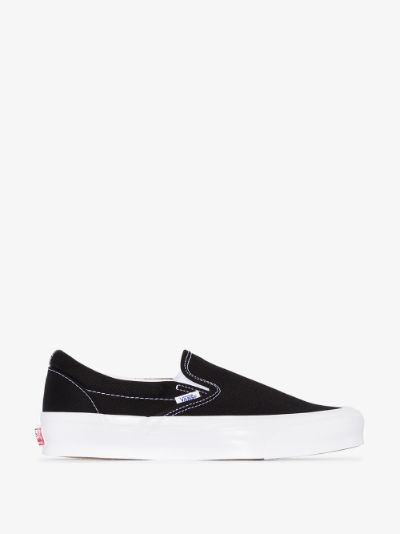 vans slip on black og