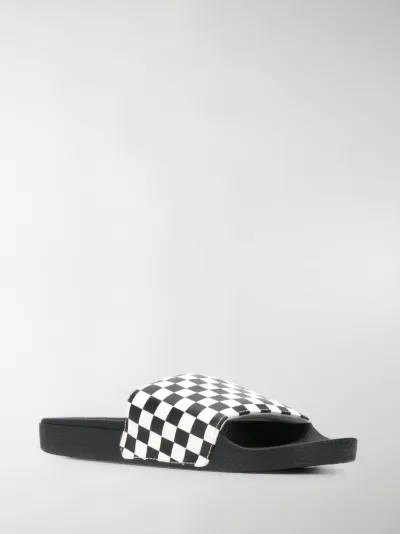 slide on checkered vans