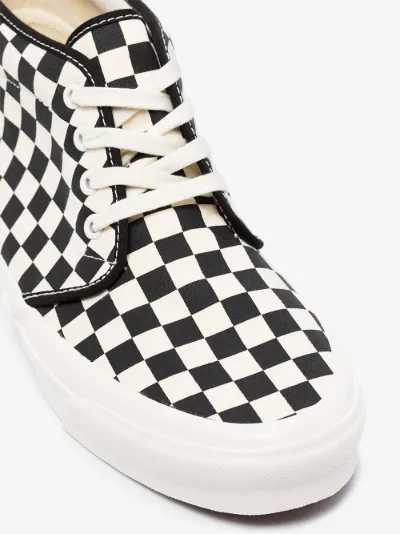 black and white checkered high top vans