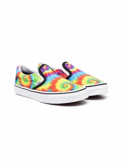 Vans Kids Sneakers senza lacci con fantasia tie dye giallo | MODES