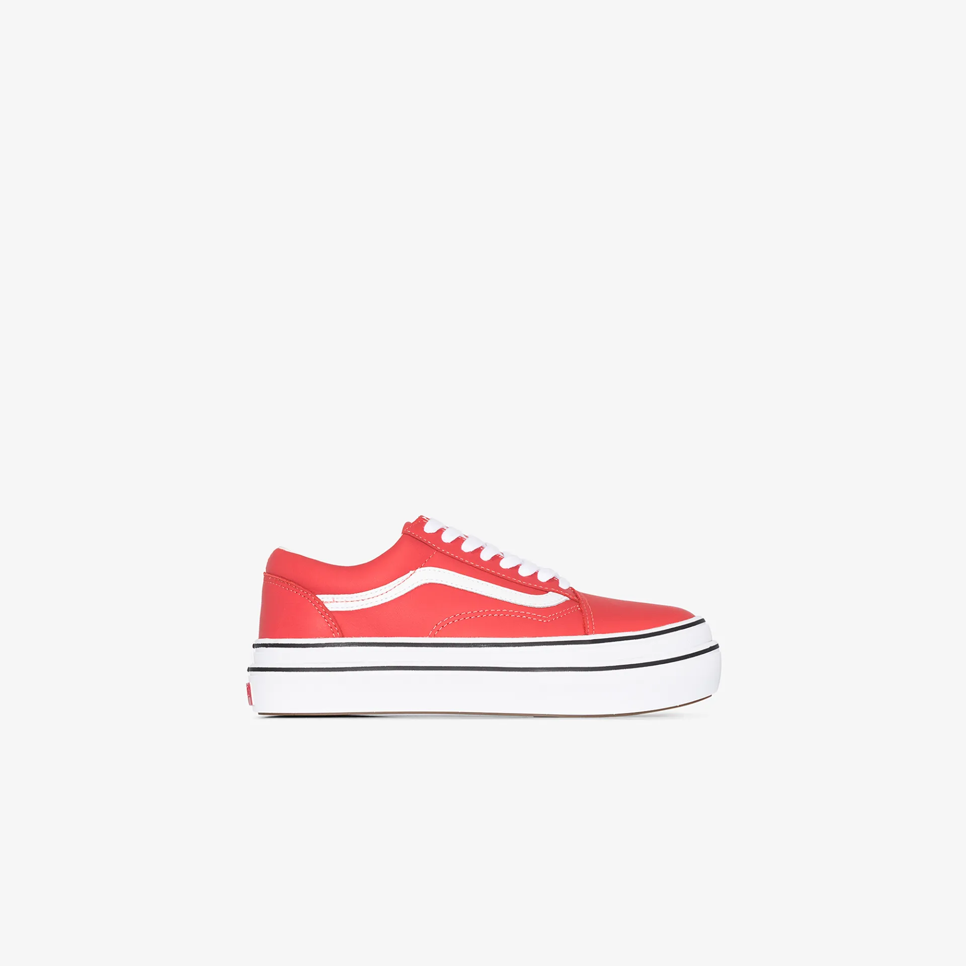 red vans leather