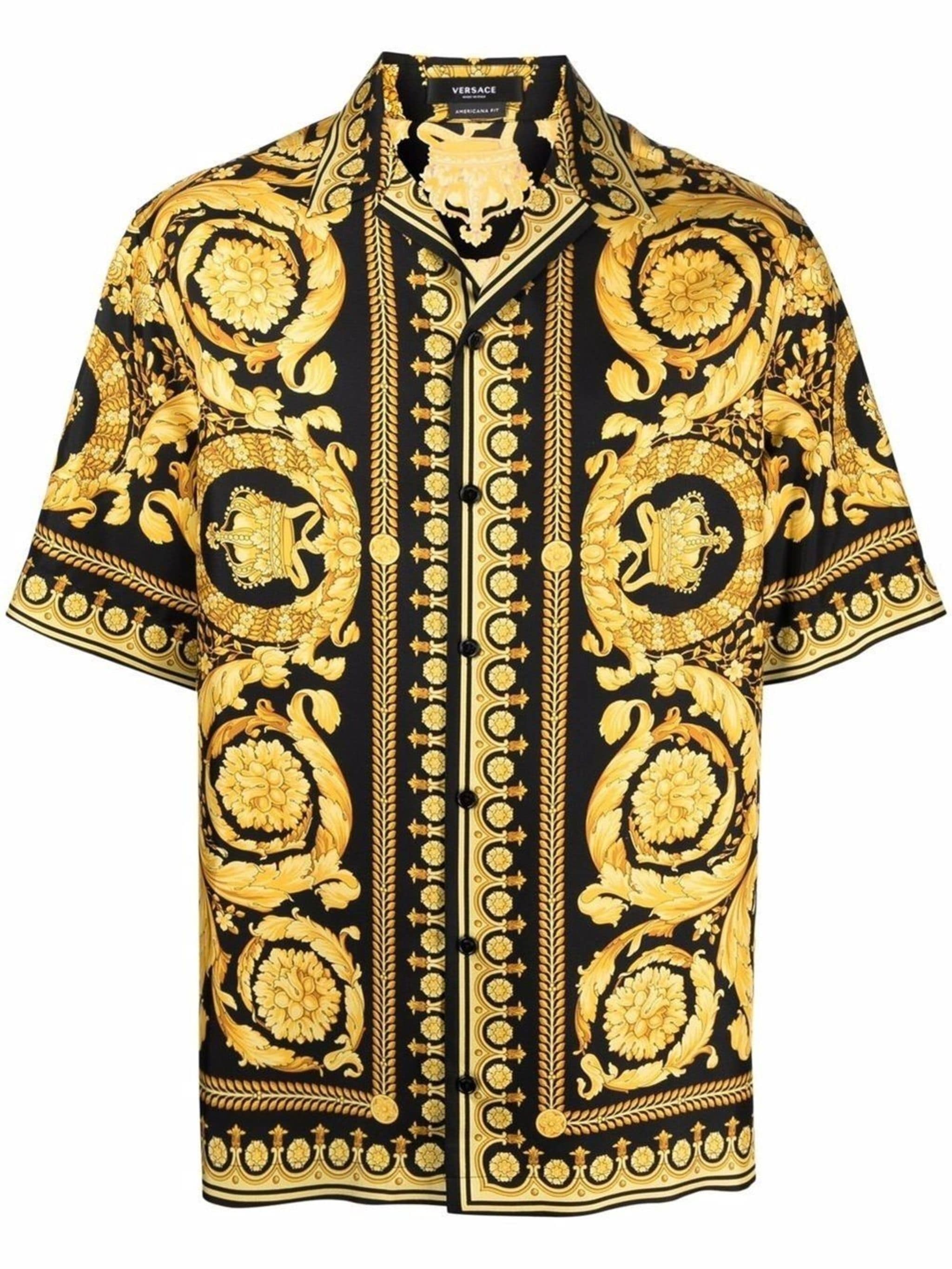 Barocco print silk shirt | Versace | Eraldo.com US