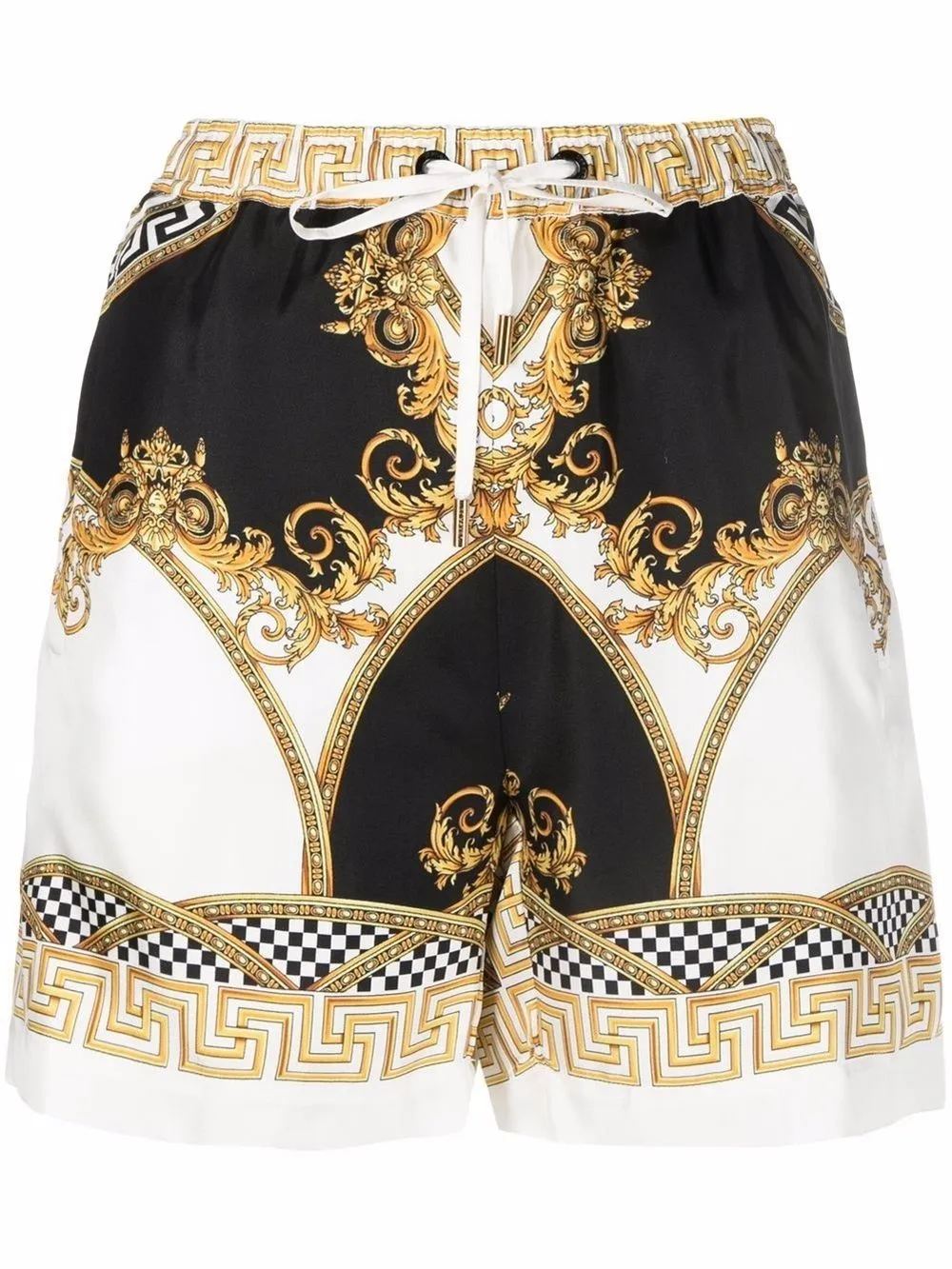 Barocco-print silk shorts | Versace | Eraldo.com