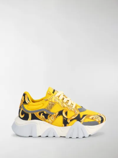 Versace Greca Barocco Print High Top Sneakers for Men | US Online Store