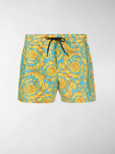 yellow versace swim shorts