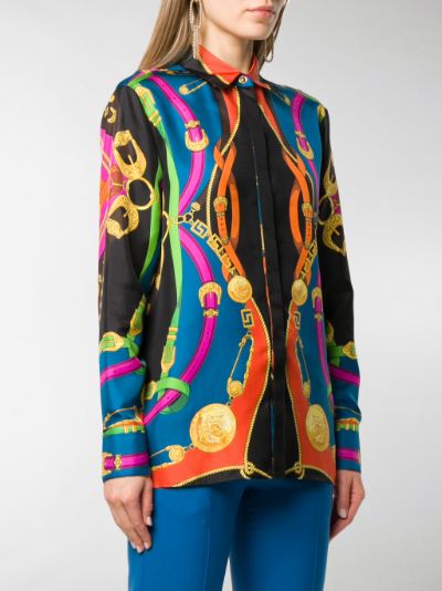 versace barocco rodeo print shirt