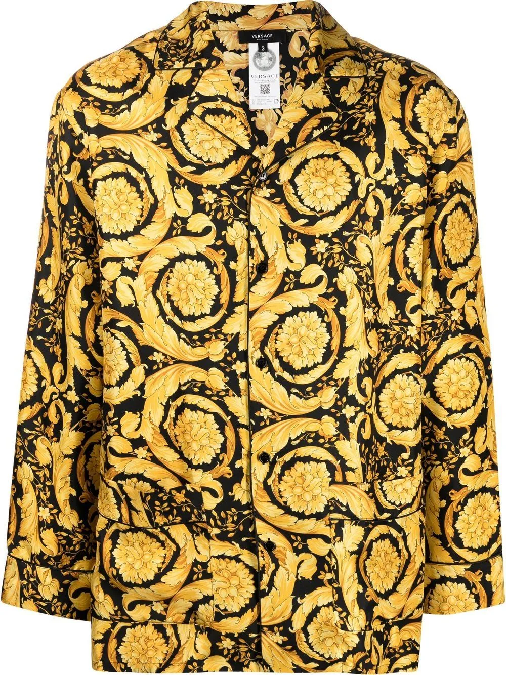 Versace Barocco silk pajama top Eraldo UK