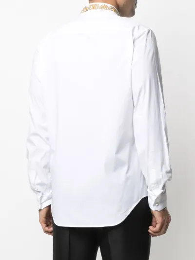 Versace baroque embroidered-collar 