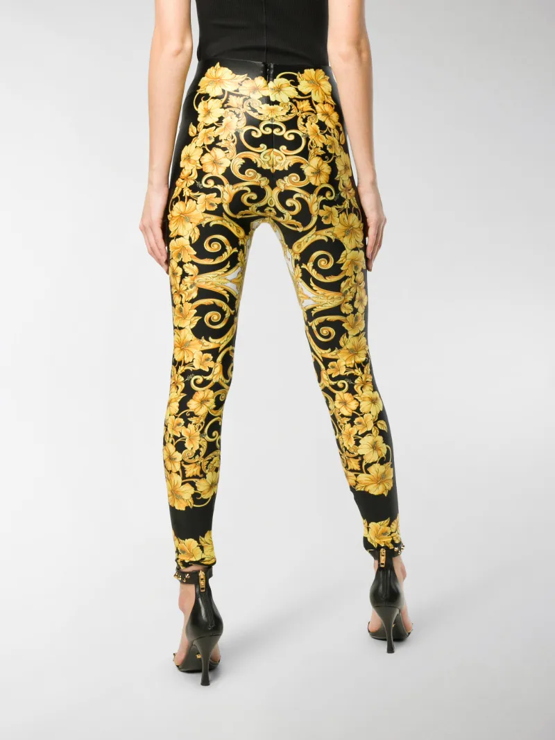 Versace Baroque high waist printed 