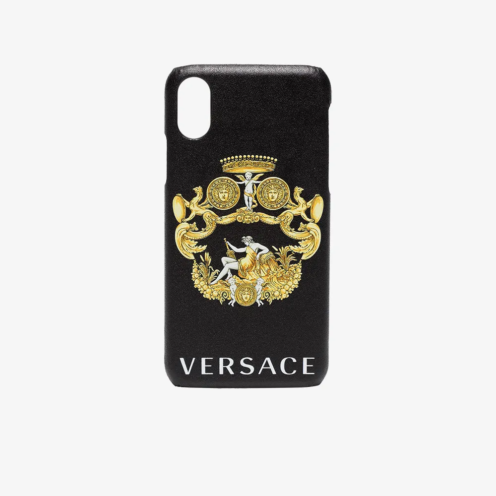 Versace Baroque Logo iPhone X Case Browns