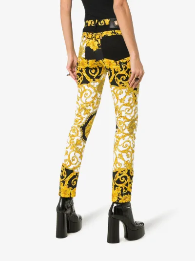 patterned skinny pants