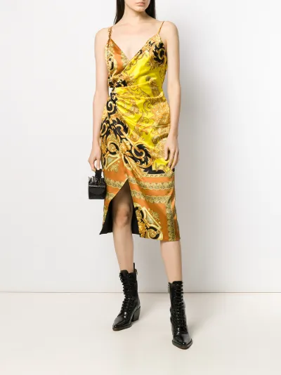 versace print dress