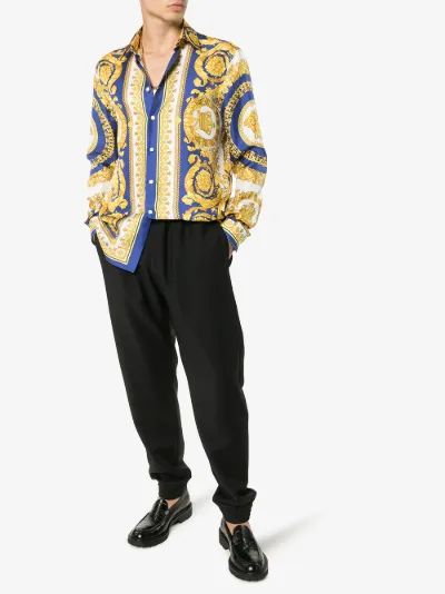 Versace baroque outlet silk shirt