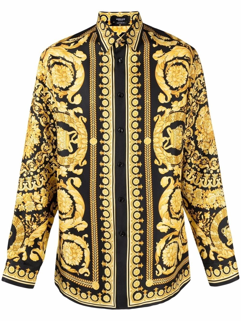 baroque-print silk shirt | Versace | Eraldo.com