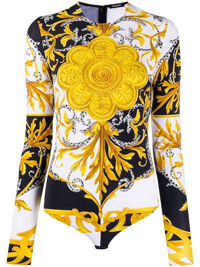 versace baroque print shirt