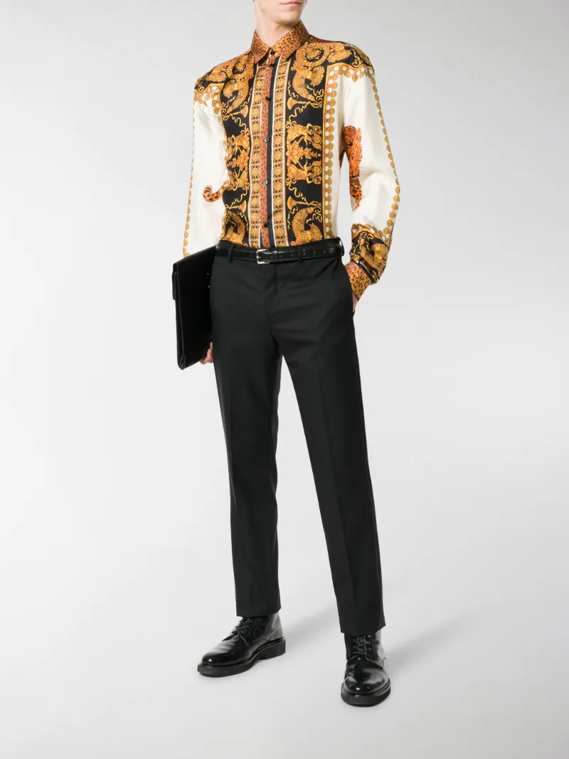 versace baroque silk shirt