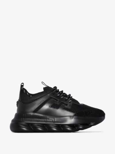 black versace chain reaction sneakers