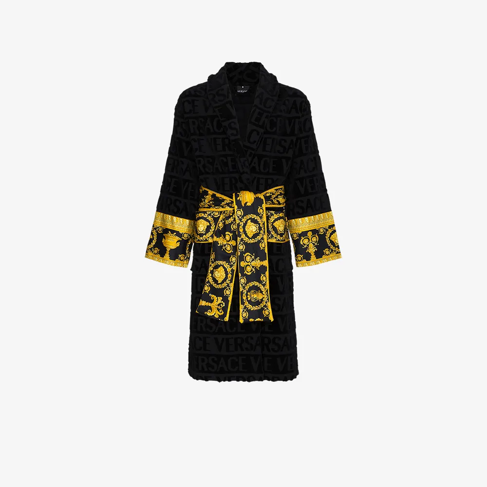 versace black bathrobe