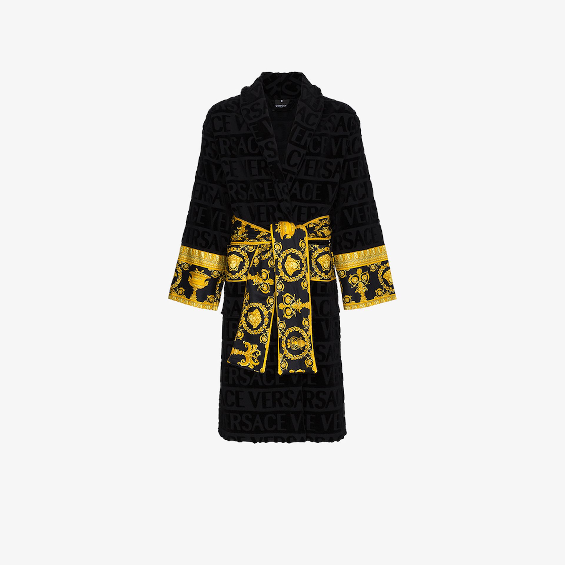 versace black bathrobe