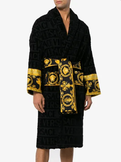 versace black bathrobe