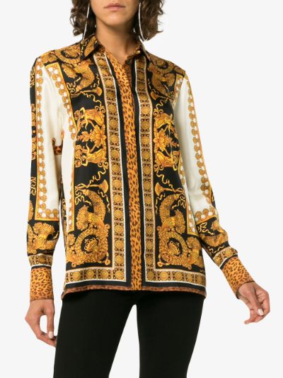 versace silk shirt women