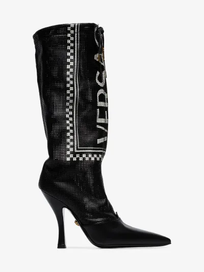 versace fur boots