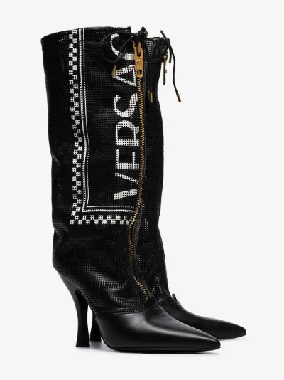 versace fur boots