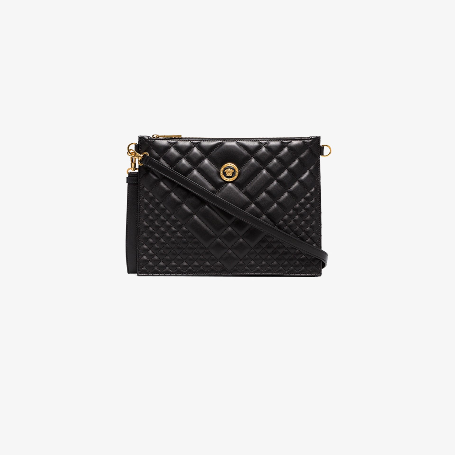 versace quilted medusa evening bag