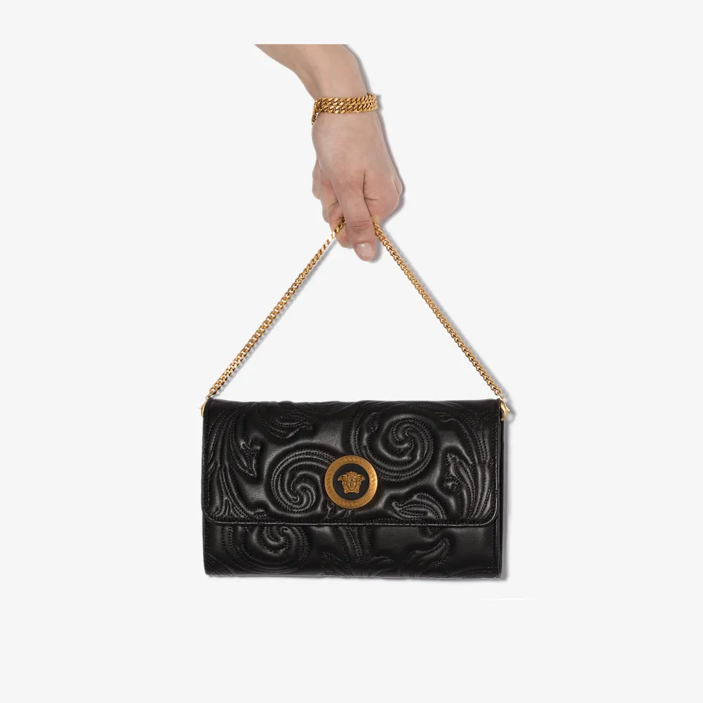 versace quilted icon evening bag