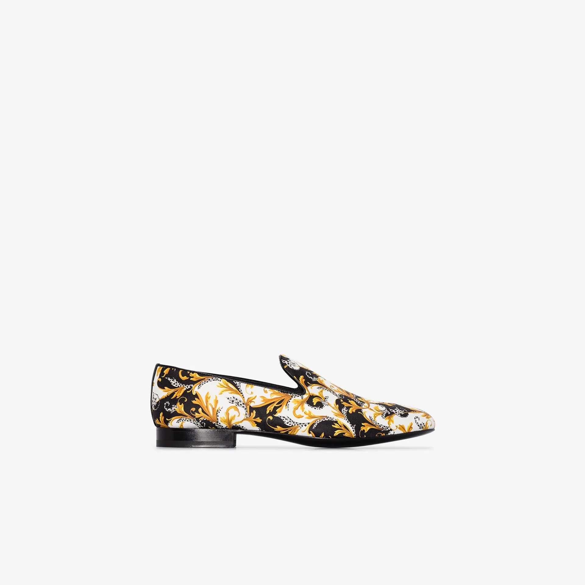 gold versace loafers