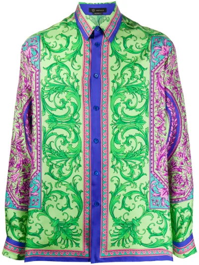 camicia versace viola