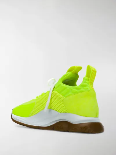 versace cross chainer fluo green