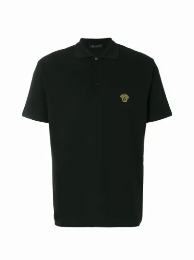 embroidered medusa polo shirt