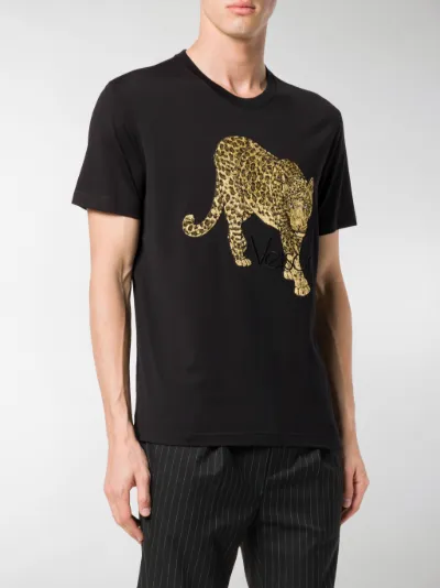 Versace embroidered T-shirt black | MODES