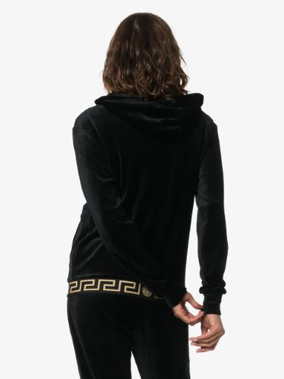 versace greco zip hooded sweatshirt