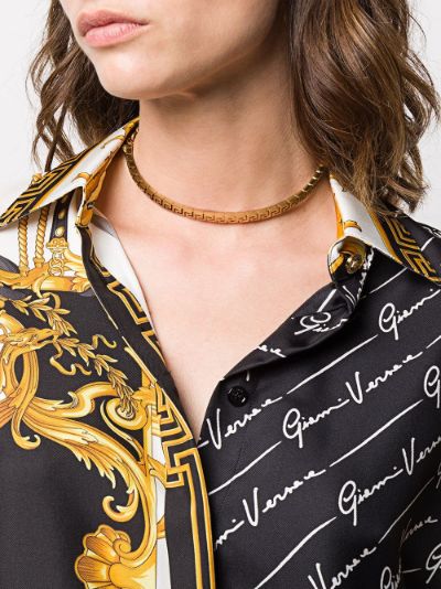 greca chain choker necklace