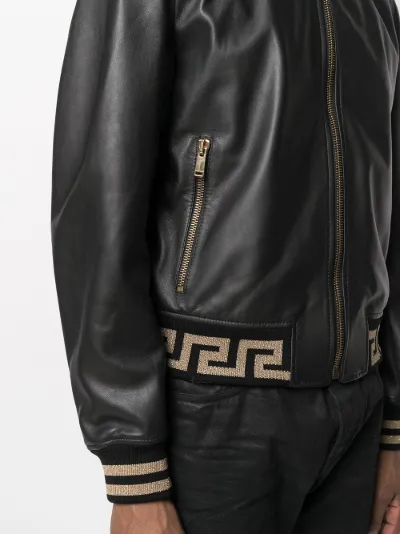 versace bomber jacket black