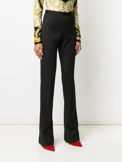 Versace high-waisted bootcut trousers 