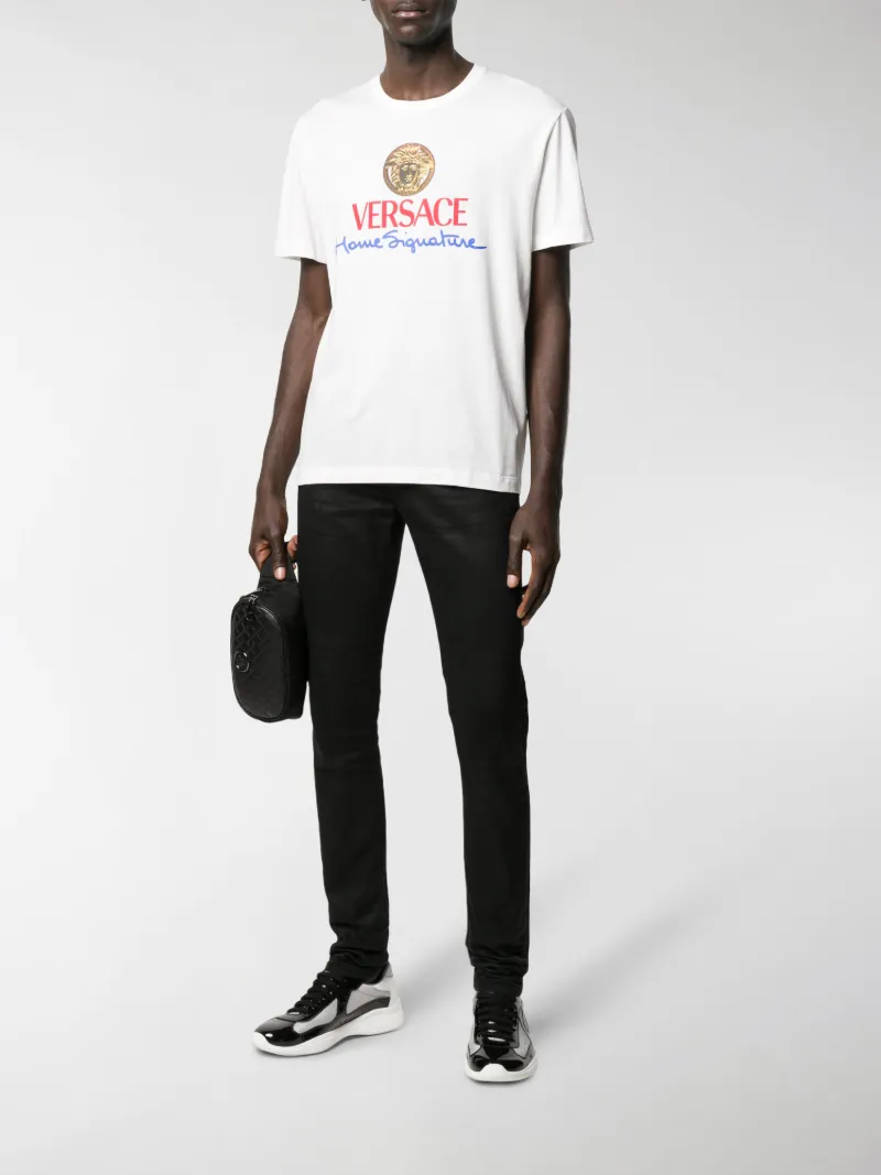 Versace Home Signature logo print T 